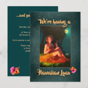 Invitación a fiesta hawaiana Luau