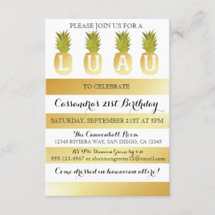Invitación a fiesta hawaiana para cumpleaños, baby