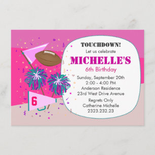 Invitación a fiesta infantil de Chica de fútbol
