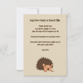 Invitación a Fiesta infantil o Baby Shower de Hedg