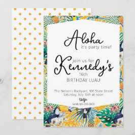 Invitación a Fiesta Luau | Tucanes y Piña