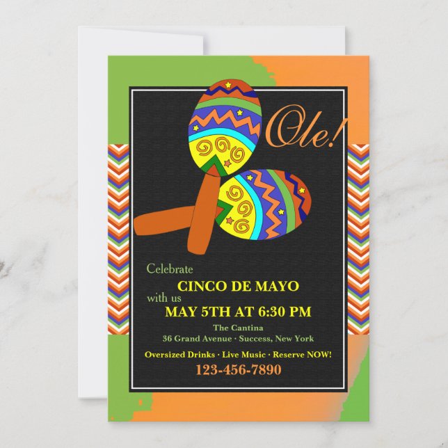 Invitación a Fiesta Maracas (Anverso)