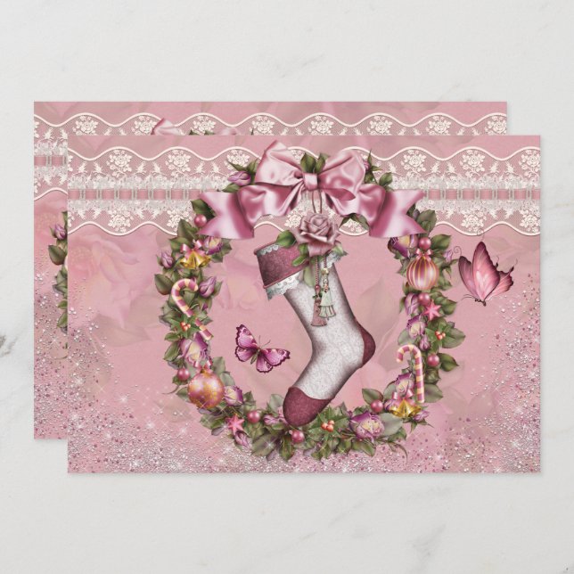 Invitación a fiesta navideña de Navidades de Victo (Anverso / Reverso)