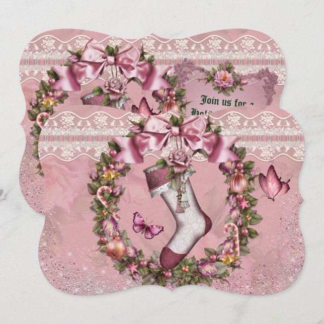 Invitación a fiesta navideña de Navidades de Victo (Anverso / Reverso)