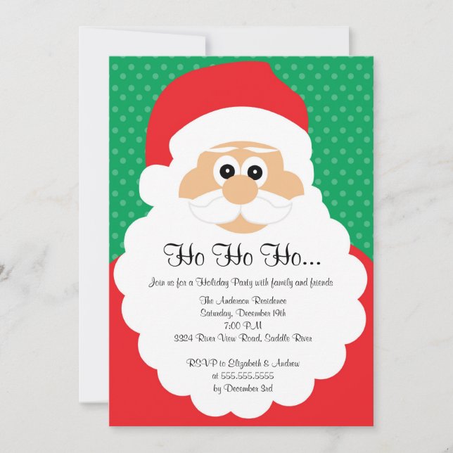 Invitación a fiesta navideña de Navidades Santa Cu (Anverso)