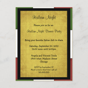 Invitación a fiesta nocturna italiana
