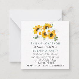 Invitación a Fiesta nocturno Boda girasol MINI