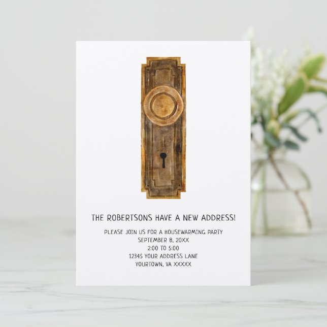 Invitación a fiesta para el calentamiento de la ca (Anverso de pie)