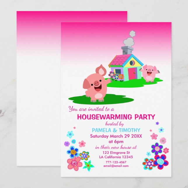 Invitación a fiesta para el calentamiento de la ca (Anverso / Reverso)