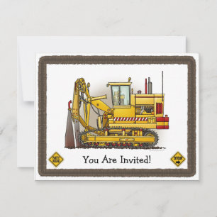 Invitación a fiesta para los niños de la construcc