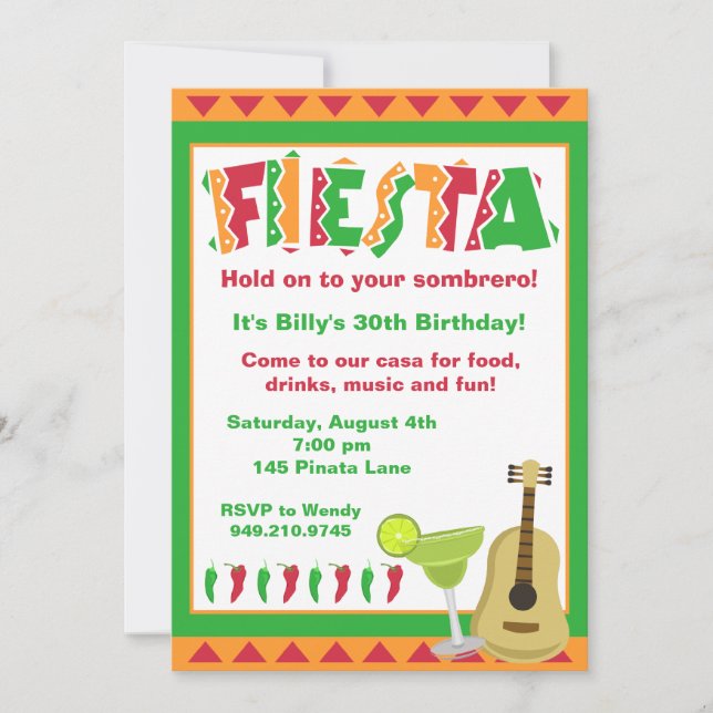 Invitación a Fiesta Party (Anverso)