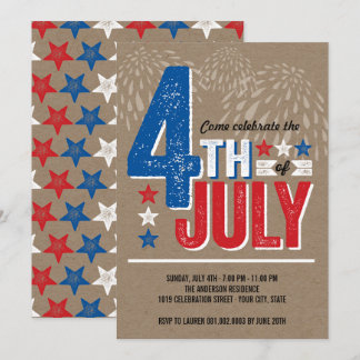 Invitación a Fiesta patriota de fuegos artificiale