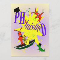 Invitación a fiesta Ph.d temática cajún