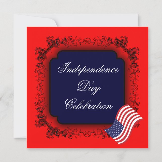 Invitación a fiesta por el Día de la Independencia (Anverso)
