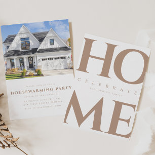 Invitación a Fiesta que calienta el hogar con imag