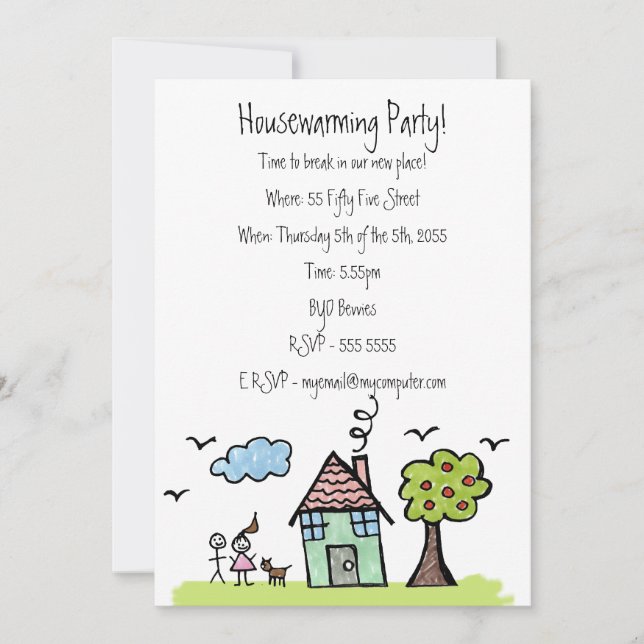 Invitación a Fiesta que calienta la casa (Anverso)