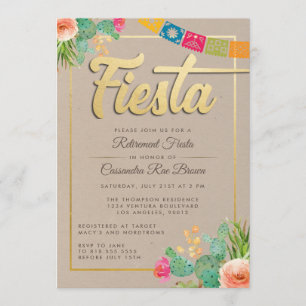 Invitación a Fiesta Retirement Party