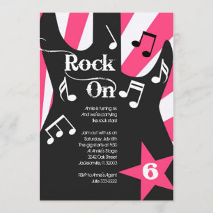 Invitación a Fiesta Rockstar
