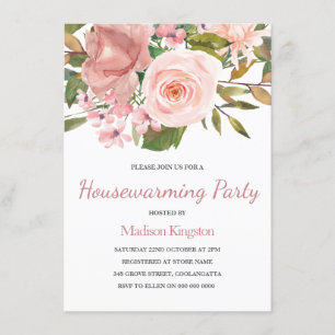 Invitación a Fiesta Rosa de Rubor rosado Gold para
