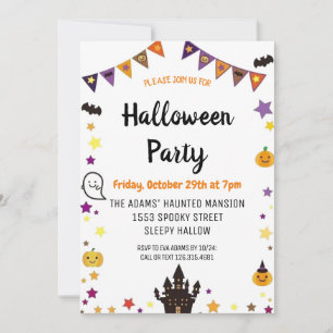 Invitación a fiesta Spooktacular Cute Halloween