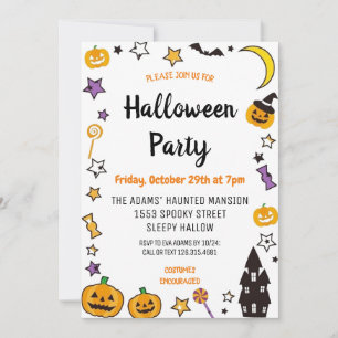 Invitación a fiesta Spooktacular Cute Halloween