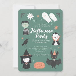 Invitación a fiesta Spooktacular Cute Halloween