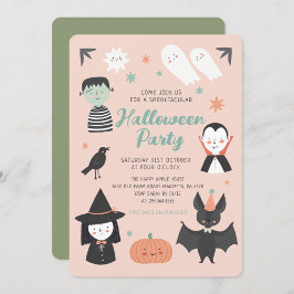 Invitación a fiesta Spooktacular Cute Halloween