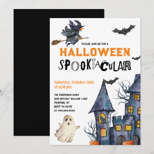 Invitación a fiesta Spooktacular de Halloween