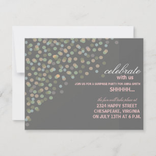 Invitación a fiesta temática de Confetti
