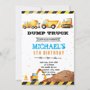 Invitación a fiesta temática de construcción