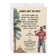 Invitación a fiesta temática de Lumberjack
