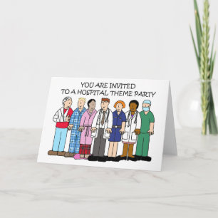Invitación a fiesta temática del hospital