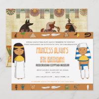 Invitación a fiesta temática egipcia