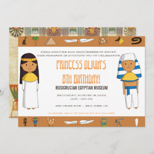 Invitación a fiesta temática egipcia