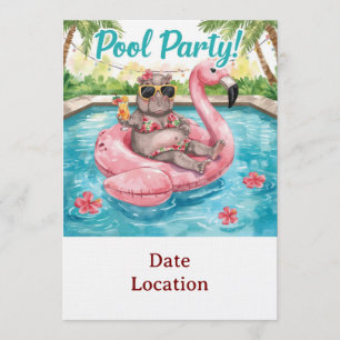 Invitación a Fiesta Tropical en la Piscina – Acuar