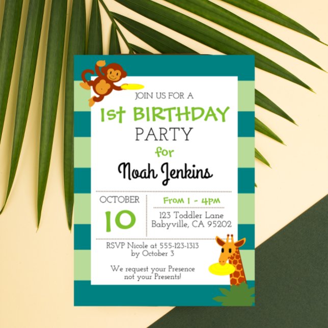 Invitación a fiesta Verde azulada de cumpleaños de (Subido por el creador)