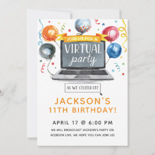 Invitación a fiesta virtual