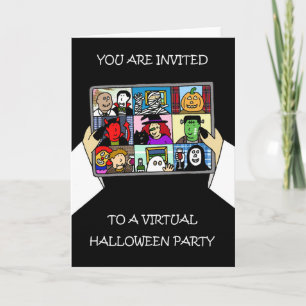 Invitación a fiesta virtual de Halloween