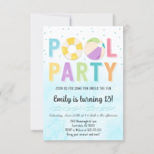 Invitación a fiestas de billar para cumpleaños y e