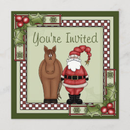 Invitación a fiestas de caballos y de vacaciones e