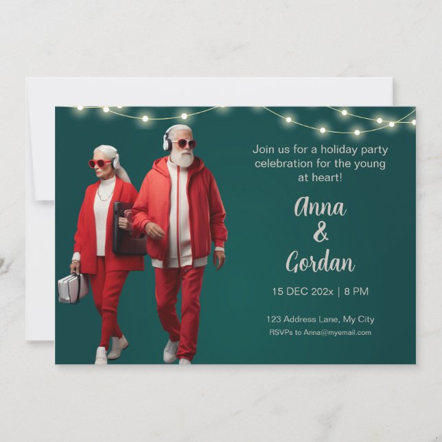 Invitación a fiestas de corazón para jóvenes (Anverso)