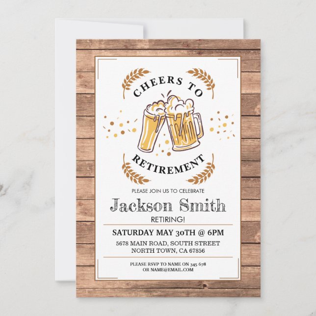 Invitación a Fiestas de Jubilación de Cervezas de  (Anverso)