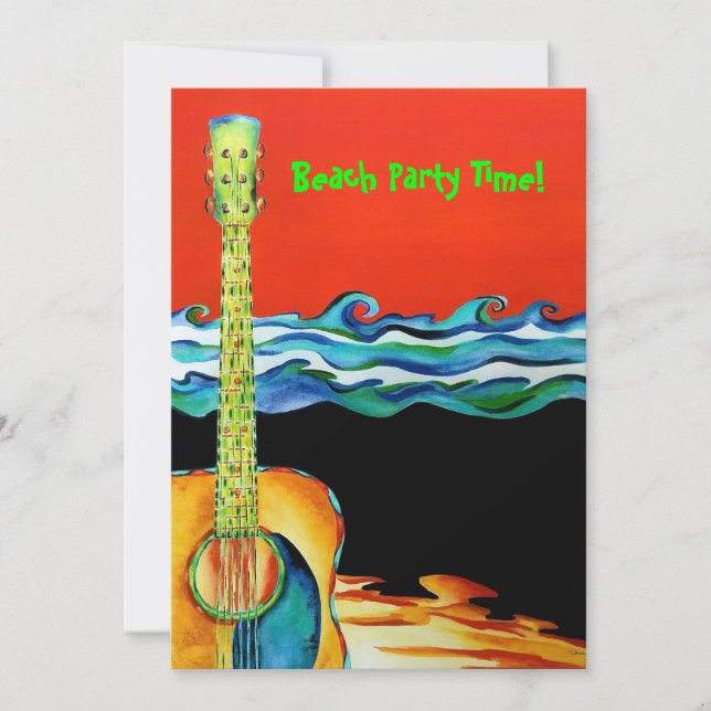 Invitación a fiestas en la playa (Anverso)