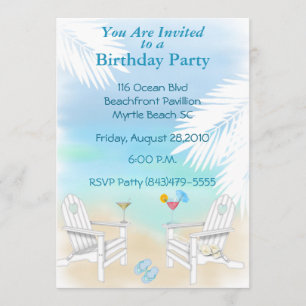Invitación a fiestas en la playa
