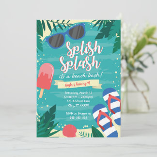 Invitación a fiestas en la playa