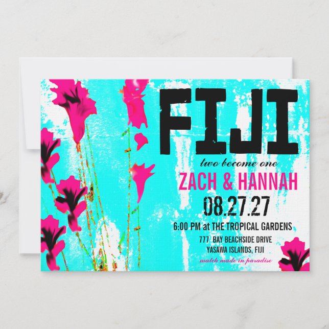 Invitación a FIJI DOS Destinos (Anverso)