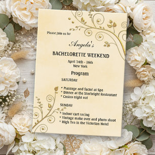 Invitación a fin de semana de Bachelorette Floral 