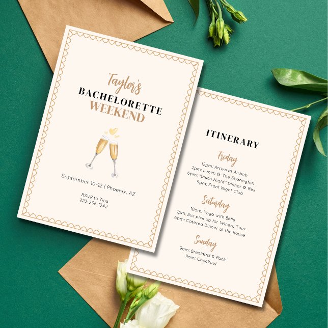 Invitación a fin de semana de Bachelorette Gold Ch (Subido por el creador)