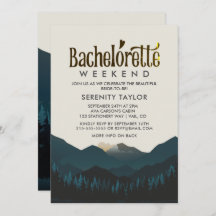 Invitación a fin de semana de Bachelorette Mountai