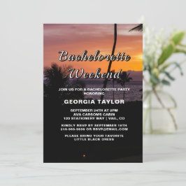 Invitación a fin de semana de Bachelorette Tropica